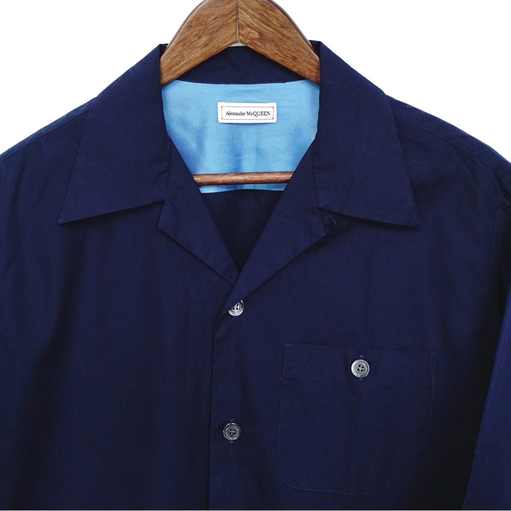 Alexander McQueen Logo Tape Camp Collar Shirt - Picture 4 of 4
